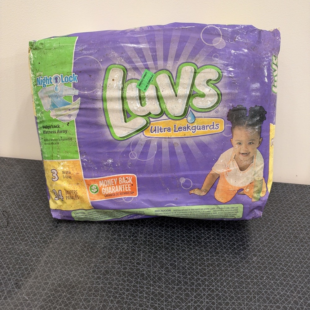 Vintage 2015 Luvs Ultra Leakguards Size 3 / 34ct RARE